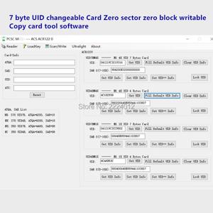 PCSC 복제 소프트웨어 복제 백업 칩, ACR122U 리더용 UID 변경 가능 RFID 카드, MFS50 MF4K S70 칩, 4 바이트, 7 바이트