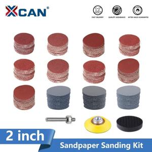 XCAN 연마 공구 2인치 샌딩 디스크 203개 80-3000 그릿 스티키 디스크 및 쿠션 패드 포함 샌딩 패드 연마용
