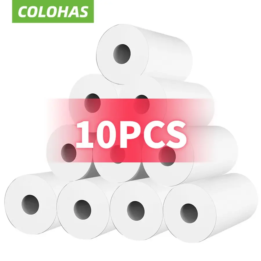 57*25mm 10롤 감열지 흰색 어린이 카메라용 즉석 프린터 및 미니 프린터용 어린이 카메라 인쇄 감열지