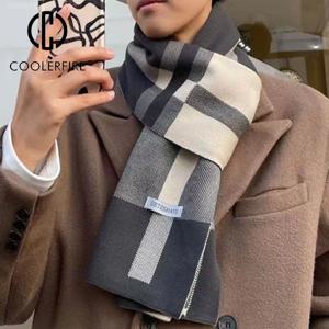 겨울 남성 스카프 따뜻한 스카프를 유지 캐주얼 패션 브랜드 디자이너 니트 Neckerchief 패치 워크 복사 캐시미어 스카프 목도리 랩 AC2228