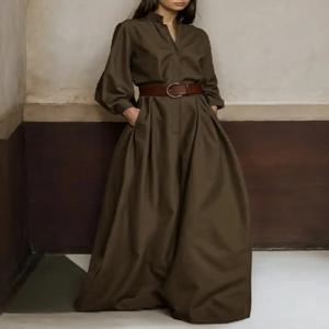 Onecozyday 2025 도시 여성을위한 세련된 솔리드 컬러 작업복 스탠드 칼라 하이 웨이스트 루즈핏 원피스 슈트 캐주얼 점프 슈트