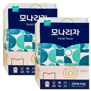 모나리자 각티슈 280매 x 6개, 미용티슈
