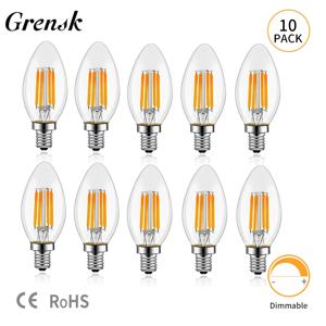 C35 촛불 Led 전구 E14 Candelabra 기본 4W 6W 디 밍이 가능한 에디슨 전구 2700K 따뜻한 차가운 흰색 6000K 샹들리에 교체 램프