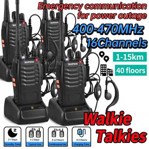 2/4PCS Baofeng BF-888S 휴대용 무선 핸드 헬드 워키 토키 Uhf 400-470Mhz USB 충전 전원 차단을위한 비상 통신