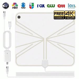 고이득 디지털 TV 안테나, 4K DTV 박스 플러그 EU 5000마일 부스터, 활성 내부 안테나, HD 평면 디자인