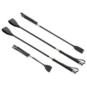 승마 PU 가죽 말 크롭 채찍, 승마 경주용 도구, 더블 슬래퍼, 말 채찍, 30 cm, 45 cm, 54cm