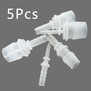 5pcs 플라스틱 유연한 호스 커넥터 바브 감속기 피팅 어댑터 스플 라이서 조인트 워터 파이프 수리 정원 수족관 실험실