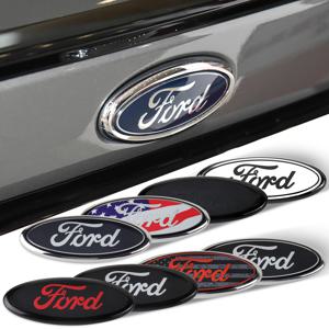 자동차 앞 그릴 배지 뒷 트렁크 엠블럼 뚜껑 커버 로고 스티커 Ford Mondeo Focus 2 3 4 Mustang Fiesta Ecosport Kuga Fusion