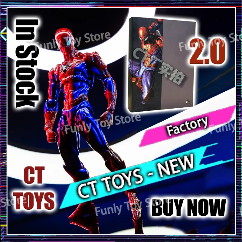 재고 있음 Ct Toys 스파이더맨 피규어 놀라운 야마구치 스파이더맨 2.0 에이전트 Venom Mafex 애니메이션 액션 피규어 맞춤형 선물 완구