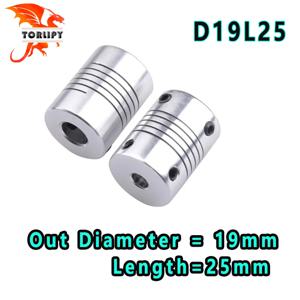 샤프트 커플링 알루미늄 유연한 조, CNC 스텝퍼 모터 커플러 인코더 타각기, D19 * L25, 3mm, 4mm, 5mm, 6/6.35mm, 7mm, 8mm, 10mm