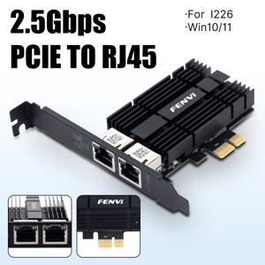FENVI PCI-E-I226 PCI Express RJ45 기가비트 이더넷 LAN 용 RJ45 네트워크 카드 데스크탑 PC 용 2.5G 2500Mbps WiFi 어댑터