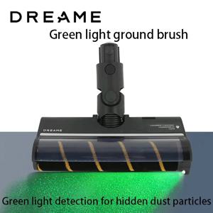 Dreame V12S V16S V11 V12 T10 T20 T30 T20pro T30NEO V16 V12pro 녹색 LED 먼지 부드러운 벨벳 바닥 브러시 헤드가있는 롤러 브러시