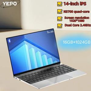 14 인치 노트북 인텔 셀러론 N3700 16GB RAM 1024GB SSD Windows 11 사무실 연구 컴퓨터 PC 화면 해상도 1920*1080