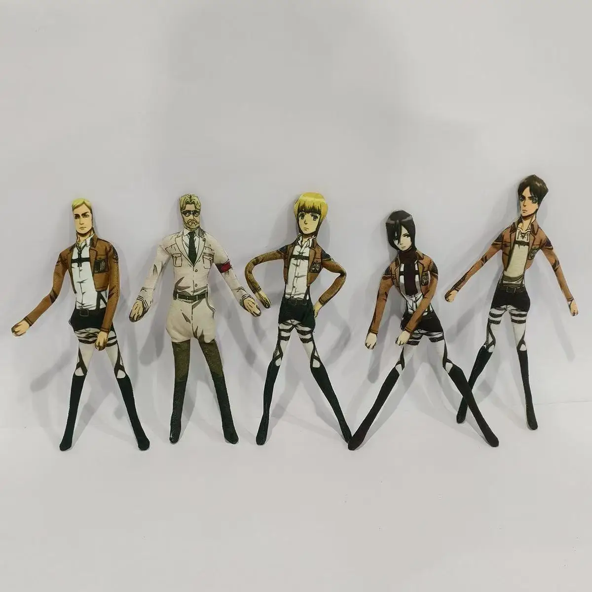 타이탄 Rivaille Ackerman Eren Jaeger 코스프레 봉제 인형에 대한 애니메이션 공격 움직일 수있는 추상 와이어 해골 할로윈 소품