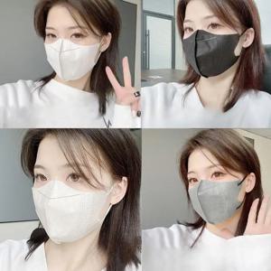 10Pcs 3D 일회용 통기성 마스크 솔리드 컬러 Earloop 입 마스크 성인을위한 부직포 얼굴 마스크 귀여운 패션 성인 마스크
