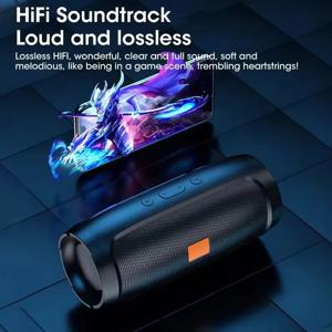 1PC BT 스피커 듀얼 스테레오 야외 TF USB 재생 FM 음성 방송 휴대용 서브 우퍼 50 무선 스피커