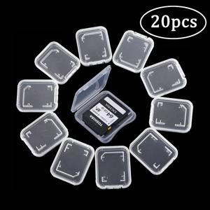 20/10/1pcs SD 메모리 카드 보관함 투명 플라스틱 TF Sim 카드 보관 케이스 홀더 SDHC MMC XD CF 카드 보호 커버