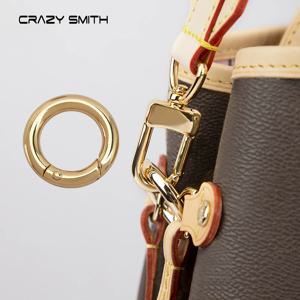 CRAZYSMITH O링 원형 카라비너, 열쇠고리용 걸쇠, 열쇠고리 클립용 커넥터 링, 스트랩 버클, 스냅 후크, 가방 액세서리, 벨트 나사, O링, 가방 손잡이용 가방 고리, 후크
