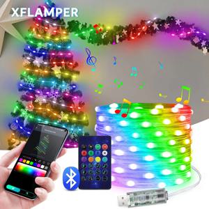 5M/10M/20M RGBIC LED 스마트 요정 조명 블루투스 APP 제어 문자열 빛 DIY 크리스마스 파티 웨딩 홈 인테리어에 대 한