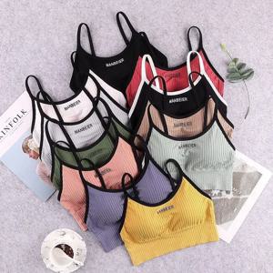 여성을위한 새로운 스포츠 브래지어 체육관 섹시한 자르기 탑 브래지어 여성 코튼 속옷 소프트 컴포트 튜브 탑 여성 브래지어 탑 여성용