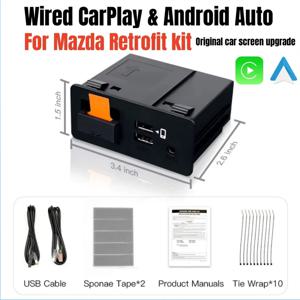 Mazda 2 3 6 CX3 CX5 CX8 CX9 MX5 miata TK78669U0C Mazda 개조 키트 용 새로운 업그레이드 CarPlay 안드로이드 자동 USB 허브 어댑터