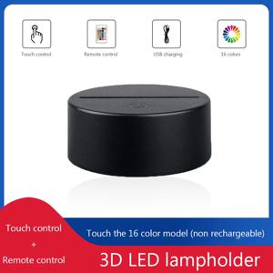 LED 조명 디스플레이 스탠드 라운드 LED 애니메이션 램프베이스 7/16 색상 수지 아크릴 유리 램프 장식품에 대한 터치/원격 제어