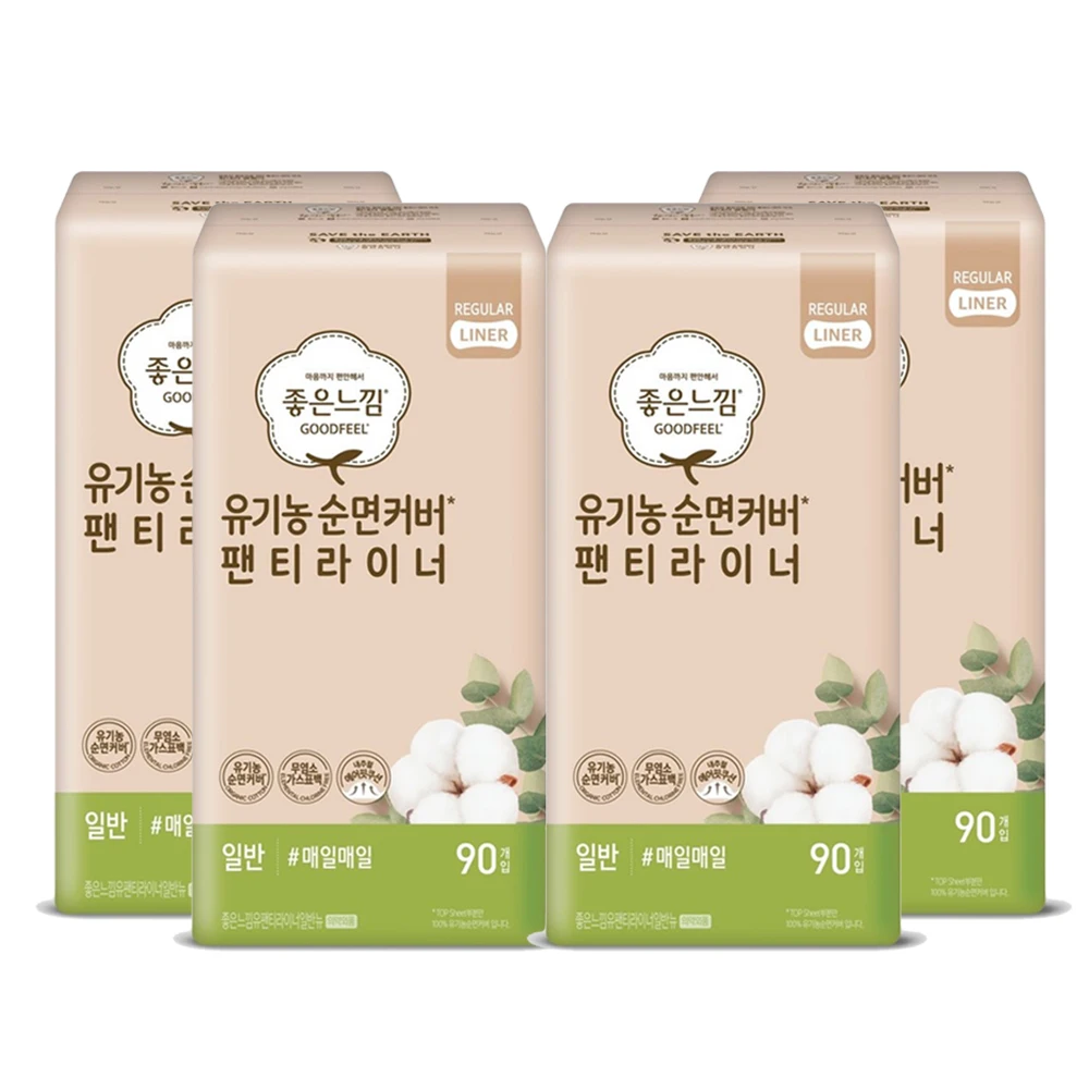 좋은느낌 팬티라이너 일반 90P X 4팩