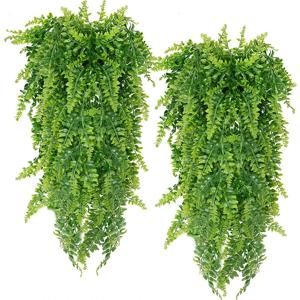 90cm 페르시아어 고사리 잎 덩굴 홈 룸 장식 매달려 인공 식물 플라스틱 잎 잔디 웨딩 파티 벽 발코니 장식