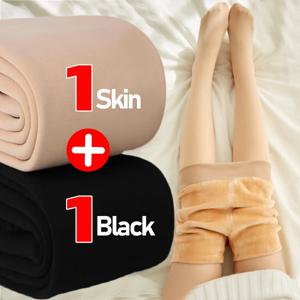 1/2pcs 두꺼운 열 스타킹 레깅스 여성 겨울 양털 벨벳 온도 스타킹 높은 허리 탄성 슬림 반투명 팬티 스타킹