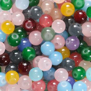 30/50pcs 6mm 유리 라운드 구슬 목걸이 팔찌에 대 한 다채로운 스페이서 루즈 비즈 Diy 쥬얼리 액세서리 용품 만들기