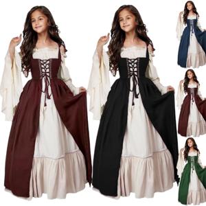 코스프레 소녀 중세 르네상스 의상 정장 드레스 빅토리아 공주 Steampunk 롱 드레스 플러스 사이즈