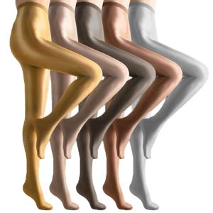 70 Den Oily Footed Tights 메탈릭 샤이니 고광택 댄스 스타킹 플러스 사이즈 여성 팬티 스타킹 나이트 클럽 Catwalk