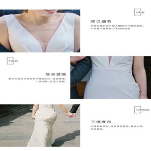 프랑스 레이스 라이트 웨딩드레스 (신부용), 심플하고 독특한 스트랩리스 포레스트 스타일 레트로 베일과 요정같은 롱 트레인으로 하객들을 환영합니다