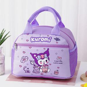 헬로 키티 절연 점심 가방, Kuromis Cinnamorolls 확장 알루미늄 호일 소재 도시락 가방, 방수 옥스포드 패브릭