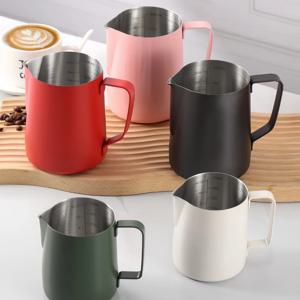 350/600ML 커피 우유 Frothing 투수 주전자 304 스테인레스 스틸 정밀 스케일 고품질 라떼 바리스타 전문 CafeUtensil