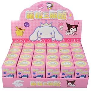 24Pcs 블라인드 박스 Sanrio Kuromi 멜로디 귀여운 애니메이션 캐릭터 신비한 서프라이즈 어린이 선물 장식 키 체인 장식품