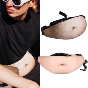 재미 있은 팝 아빠 Bod 머니 벨트 가방 남자 여행 가방 육체 색상 크리 에이 티브 패니 팩 맥주 지방 배꼽 부랑자 주머니 허리 가방