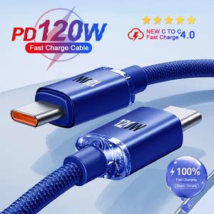 120W 초고속 충전 케이블 C타입 to C타입 케이블 휴대폰 충전기 데이터 케이블 (샤오미, 삼성, 화웨이 USB C 고속 충전 케이블)