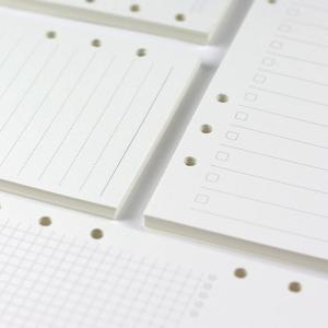 A5 A6A7 45 매 루스 리프 노트 리필 나선형 바인더 내부 페이지 주간 월간 할 일 라인 도트 그리드 내부 종이 문구
