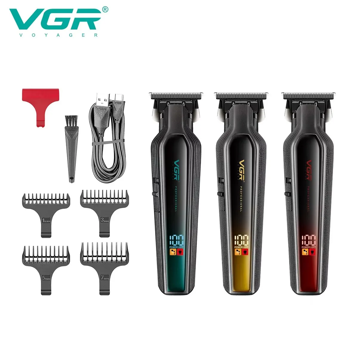VGR 바리깡 트리머 이발기 클리퍼 헤어 트리머 무선 헤어 커팅 머신 전기 헤어 클리퍼 전문가용 헤어컷 이발사 DLC 블레이드 남성용 트리머 V-930
