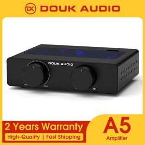Douk Audio A5 TPA3255 스테레오 앰프 HiFi 오디오 클래스 D 앰프 하이 패스 필터 홈 파워 데스크 앰프 300W 32V/5A 전원 공급 장치 포함