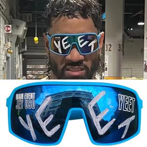 제이 우소 WWE 예트 스포츠 안경 블러드라인 우소스 희귀 색상 오토바이 선글라스 WWE 레슬링 아이웨어 성인 어린이 선글라스
