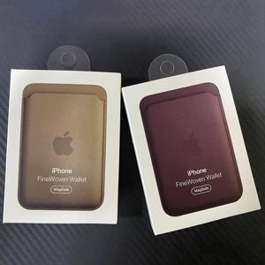 공식 박스 포함 iPhone 12 13 14 15 16 Pro Max Plus 미니 강력한 자기 Magsafe 커버 용 Finewoven 카드 지갑 케이스