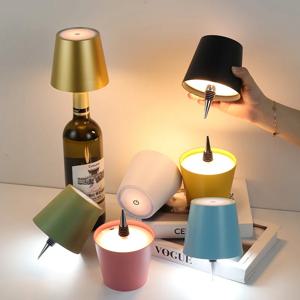 무선 LED 와인 병 램프 충전식 꽃병 Led 빛 디밍 USB 파티 램프 터치 컨트롤 테이블 램프 장식 야간 조명
