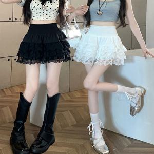 탄성 로리타 레이스 투투 스커트 여성 블랙 섹시한 미니 tulle 스커트 파티 클럽 착용 댄서 메쉬 디테일 페티코트