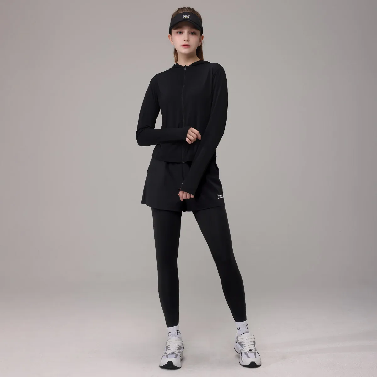 EVERLAST 여성 투인원 반바지 레깅스 쫄바지 일체형