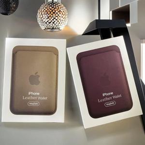 기존 Apple Magsafe 지갑 마그네틱 카드 홀더 케이스 iPhone 13 12 16 15 14 Pro Max Plus 전화 가죽 가방 커버 공식