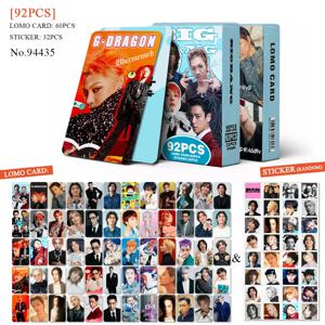 92 개/대 Kpop 아이돌 소년 BIGBANG 새 시리즈 GD 고품질 HD Printd Photocards G-DRAGON Lomo 카드 스티커 팬 선물