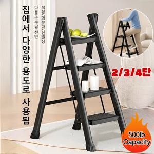 500lb 용량 접이식 헤링본 사다리 넓은 미끄럼 방지 페달 2/3/4 단계 등산 사다리 가정용 다기능 단계 의자