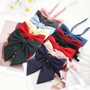 학생 스쿨 시즌 여성용 레드 솔리드 보타이 유니폼 칼라 나비 넥타이 소녀 보타이 JK 셔츠 드레스 넥 웨어 타이